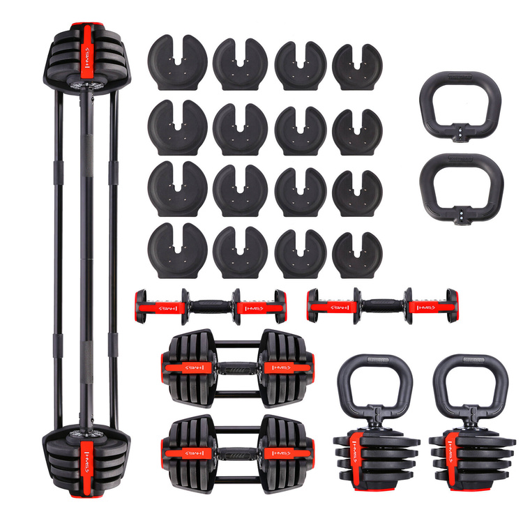 Zestaw regulowanych sztangielek SGR18 PRO 3w1 41 kg - HMS