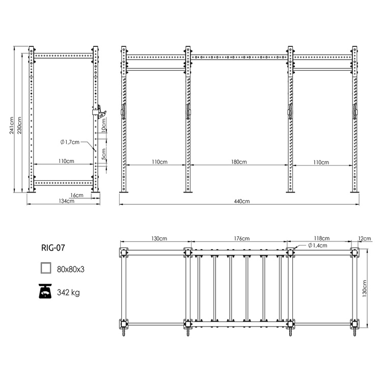 Klatka Power Cage PRO UFT-RIG-07 z akcesoriami - UpForm