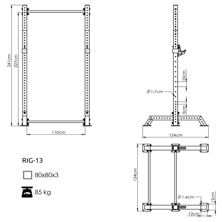 Klatka Power Cage PRO UFT-RIG-13 z akcesoriami - UpForm