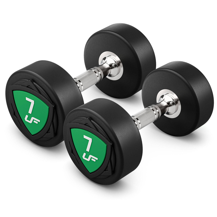 Zestaw hantli stałych poliuretanowych 1-10kg (skok co 1 kg) 110 kg ze stojakiem UR-S005 - UpForm