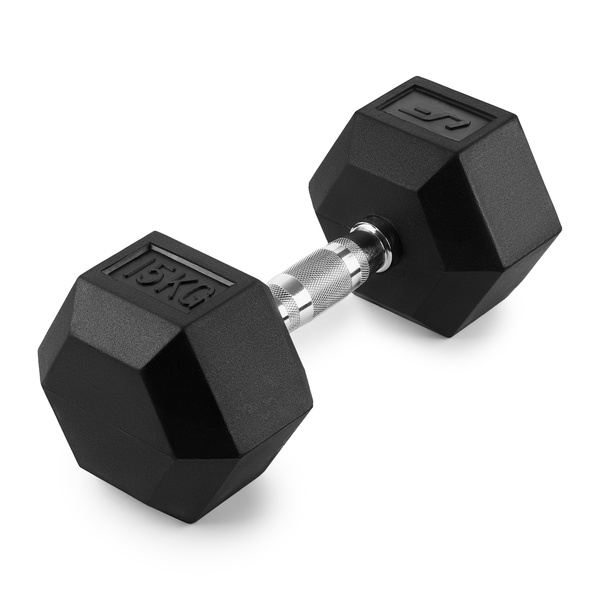 Hantla żeliwna gumowana HEX 15 kg - UpForm