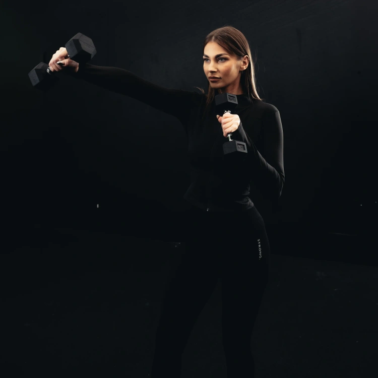 Hantla żeliwna gumowana HEX 30 kg - UpForm
