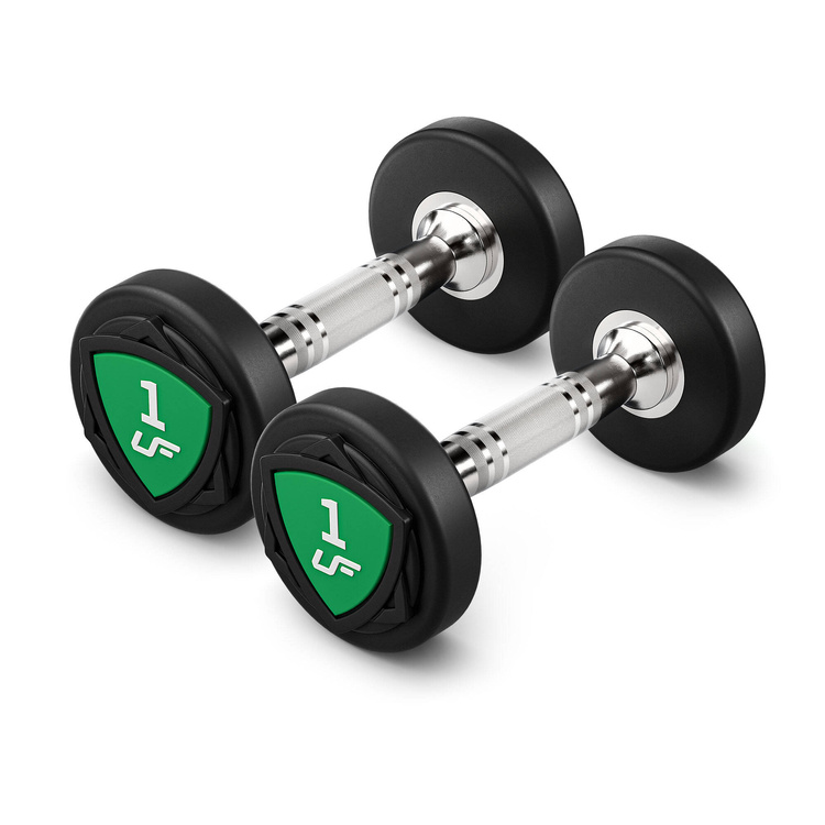 Zestaw hantli stałych poliuretanowych 1-10kg (skok co 1 kg) 110 kg ze stojakiem UR-S005 - UpForm
