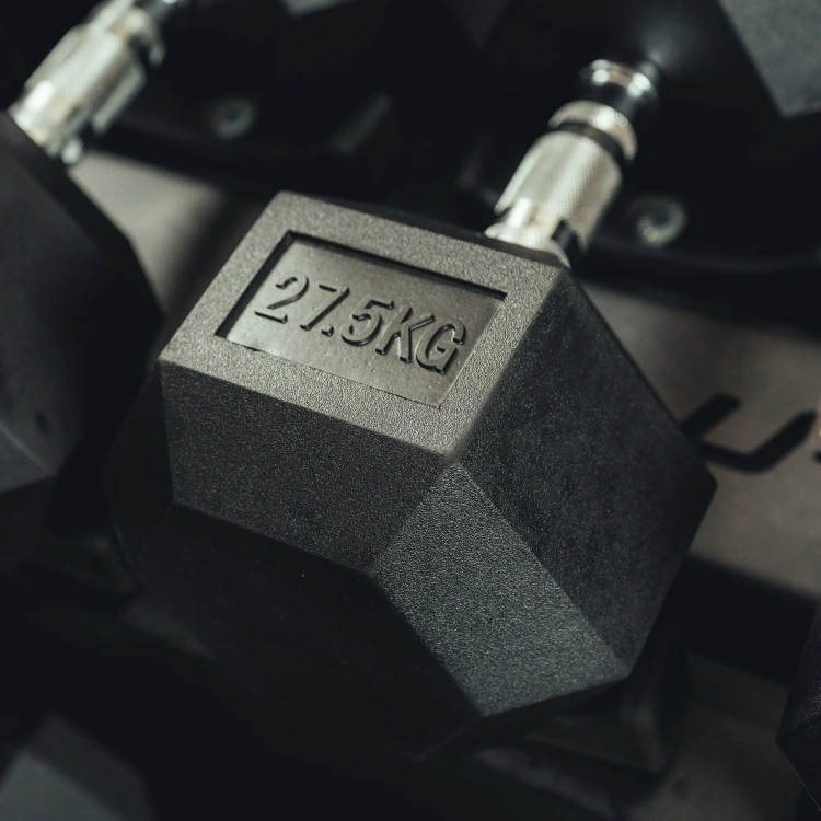 Hantla żeliwna gumowana HEX 27,5 kg - UpForm
