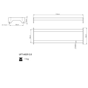Półka na piłki do klatek RIG PRO 80x80 - UpForm