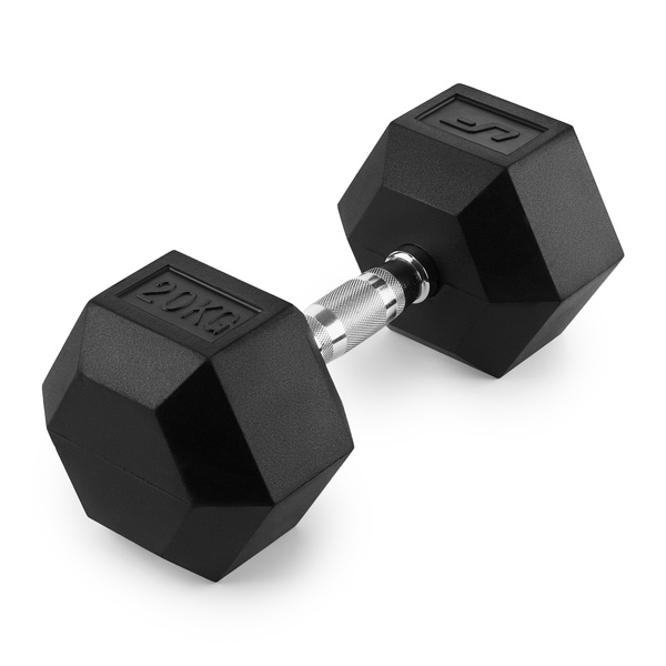 Hantla żeliwna gumowana HEX 20 kg - UpForm