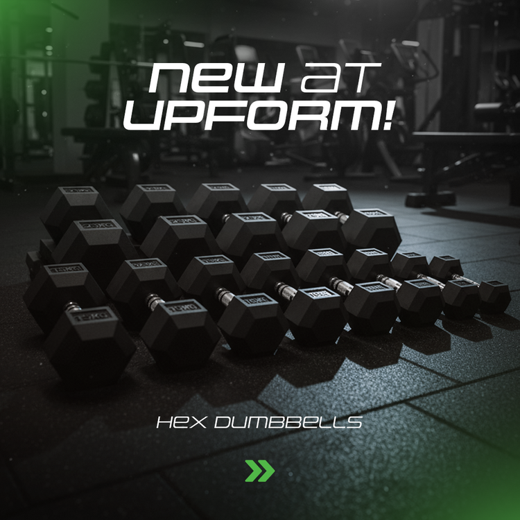 Hantla żeliwna gumowana HEX 30 kg - UpForm