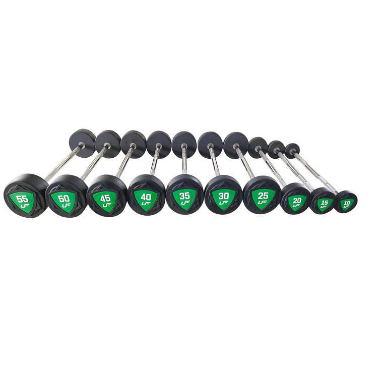 Zestaw sztang prostych poliuretanowych 10-55 kg (skok co 5 kg) 325 kg – UpForm