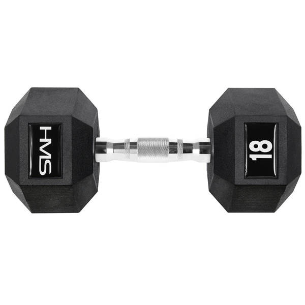 Hantla stalowa gumowana Hex Pro 18 kg - HMS