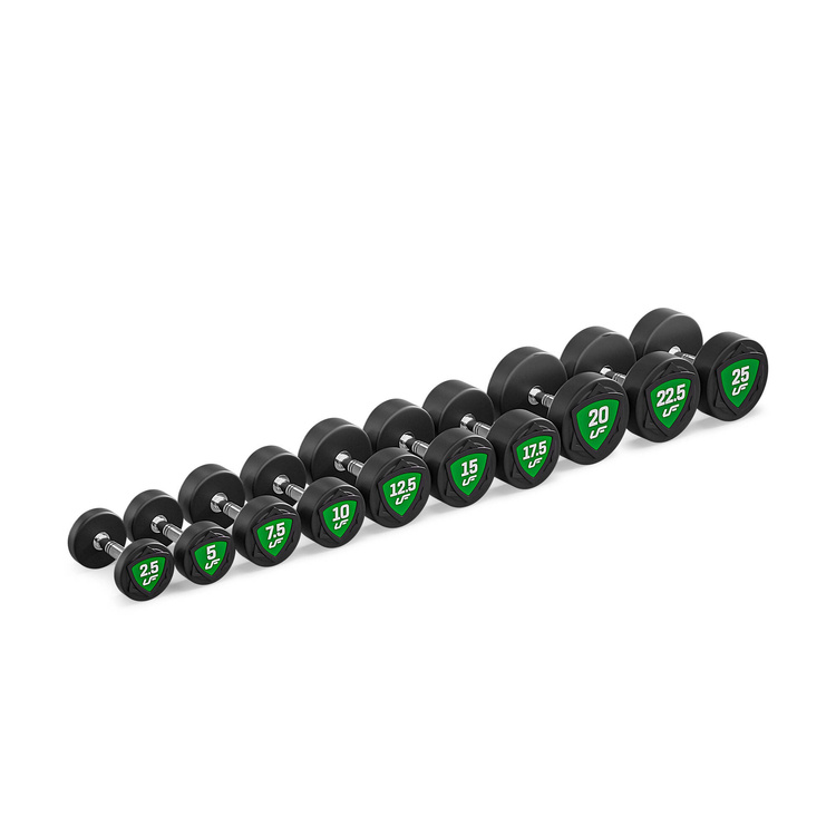 Zestaw hantli stałych poliuretanowych 2,5-25kg (skok co 2,5kg) 275kg – UpForm