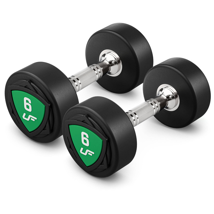 Zestaw hantli stałych poliuretanowych 1-10kg (skok co 1 kg) 110 kg ze stojakiem UR-S005 - UpForm