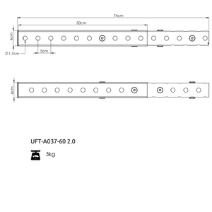Słup przedłużający 50 cm do klatek RIG COMPACT 60x60 - UpForm