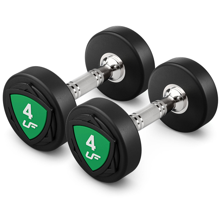 Zestaw hantli stałych poliuretanowych 1-10kg (skok co 1 kg) 110 kg ze stojakiem UR-S005 - UpForm