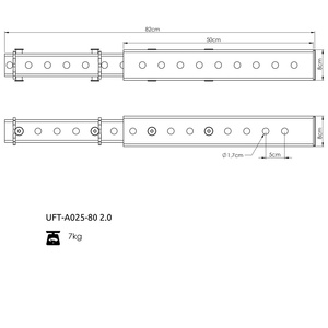Słup przedłużający 50cm do klatek RIG PRO 80x80 - UpForm