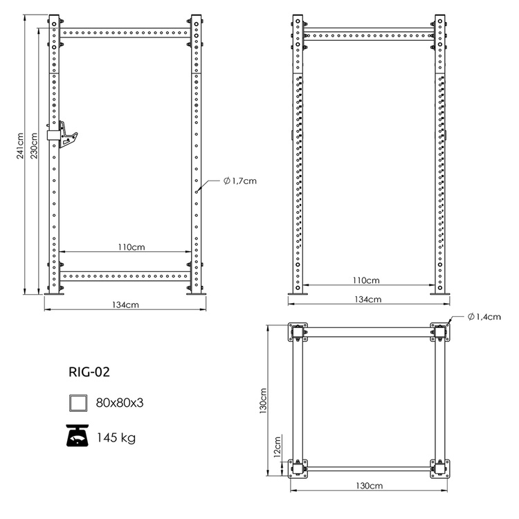 Klatka Power Cage PRO UFT-RIG-02 z akcesoriami - UpForm
