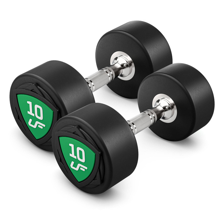 Zestaw hantli stałych poliuretanowych 1-10kg (skok co 1 kg) 110 kg ze stojakiem UR-S005 - UpForm