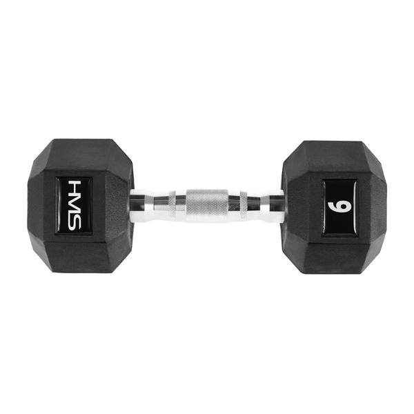 Hantla stalowa gumowana Hex Pro 6 kg - HMS